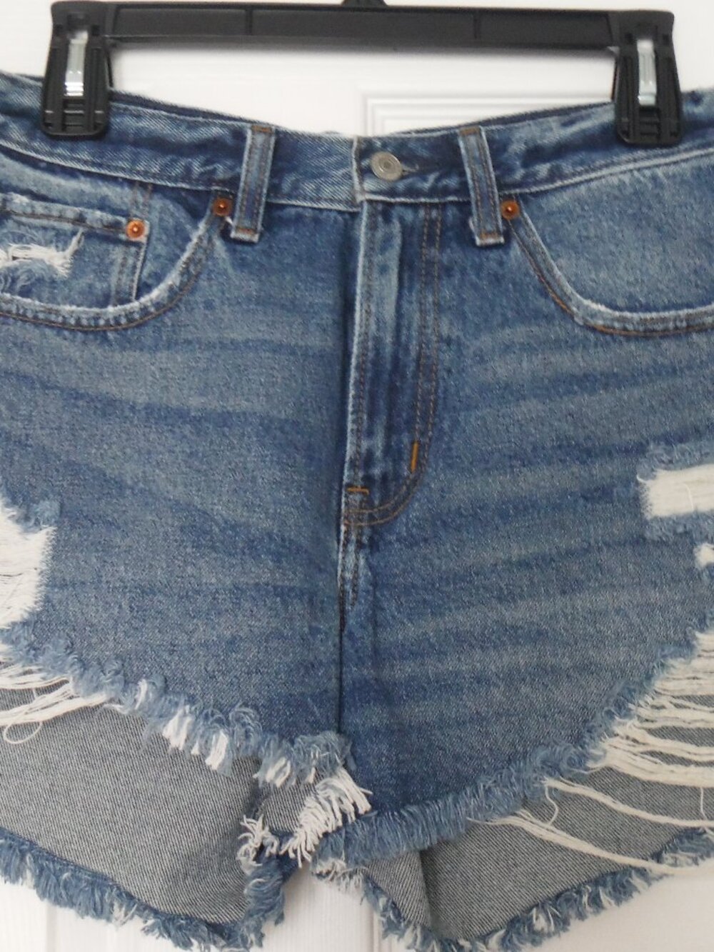 Abercrombie & Fitch denim shorts.